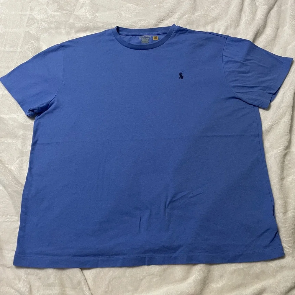 Polo Ralph Lauren T-Shirt Mens XL Blue Classic Fit Cotton Pony Logo Short Sleeve